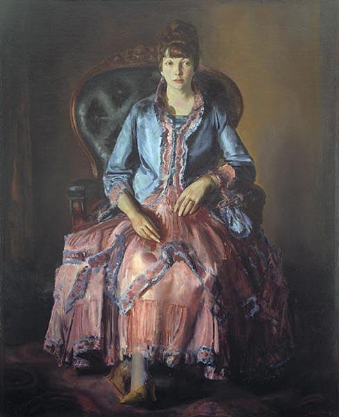 George Wesley Bellows Painting: Emma in a Purple Dress